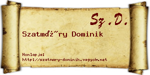 Szatmáry Dominik névjegykártya