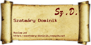 Szatmáry Dominik névjegykártya